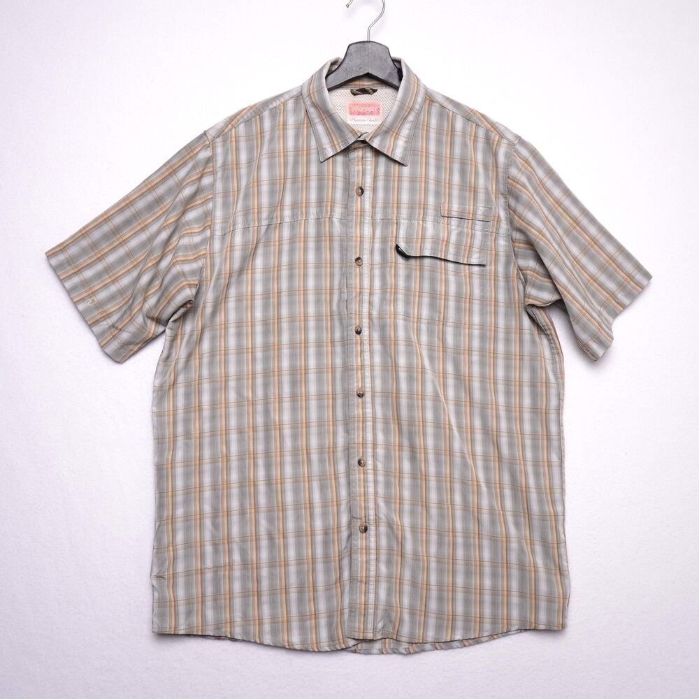 Wrangler Premium Quality Outdoor Shirt‎ Plaid Vented Mesh Lined
